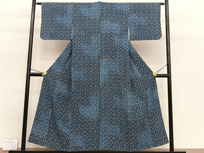 平和屋着物■上質な小紋 花唐草文 暈し染め 正絹 逸品 BAAW7830hv