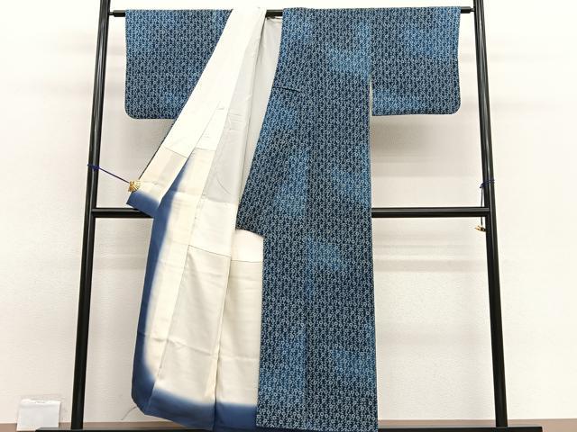 平和屋着物■上質な小紋 花唐草文 暈し染め 正絹 逸品 BAAW7830hv
