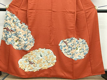 平和屋着物■訪問着 飛鳥梅文 金彩 正絹 逸品 BAAW7832hv