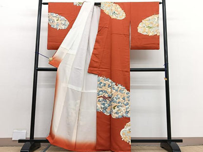 平和屋着物■訪問着 飛鳥梅文 金彩 正絹 逸品 BAAW7832hv