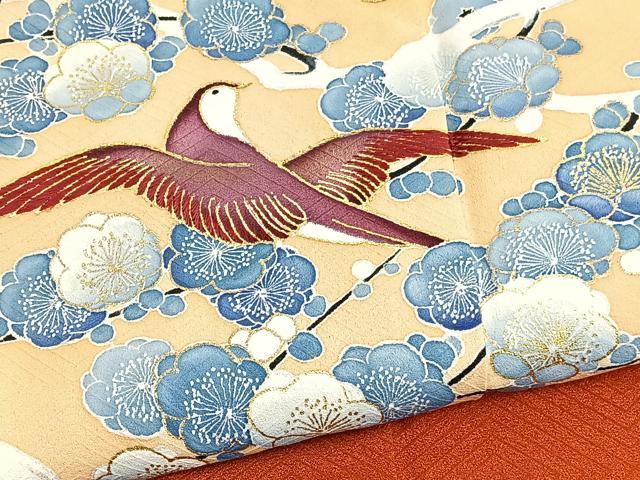 平和屋着物■訪問着 飛鳥梅文 金彩 正絹 逸品 BAAW7832hv
