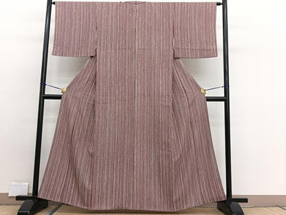 平和屋着物■上質な小紋 縞 正絹 逸品 BAAW7837hv