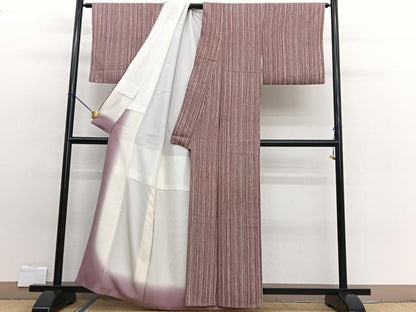 平和屋着物■上質な小紋 縞 正絹 逸品 BAAW7837hv