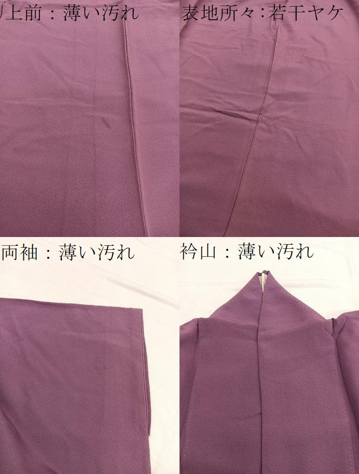 平和屋着物■上質な色無地 古代紫色 正絹 逸品 BAAW7843hv