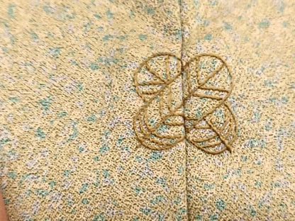 平和屋着物■訪問着 刺繍 流水花喰鳥文 たたき染め 金彩 正絹 逸品 BAAW7850hv