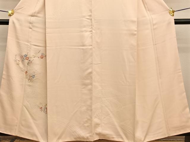 平和屋着物■中国三大刺繍　相良刺繍　色留訪問着　絞り　流水花文　正絹　逸品　BAAW7851hv