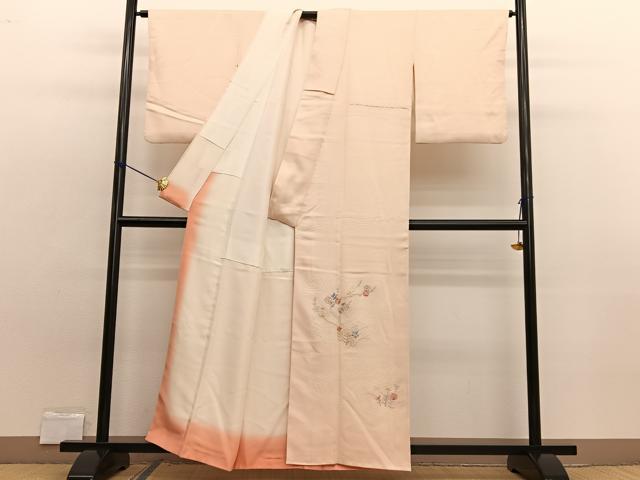 平和屋着物■中国三大刺繍　相良刺繍　色留訪問着　絞り　流水花文　正絹　逸品　BAAW7851hv