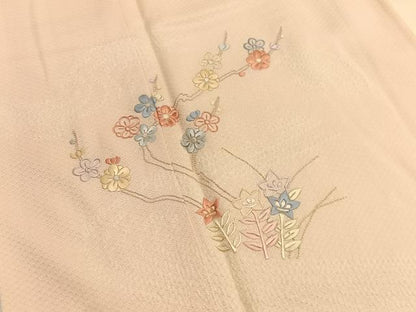 平和屋着物■中国三大刺繍　相良刺繍　色留訪問着　絞り　流水花文　正絹　逸品　BAAW7851hv
