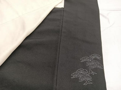平和屋着物■豪華黒留袖 寿光織 渡橋浜松文 金銀糸 正絹 逸品 BAAW7873hv