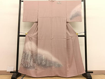 平和屋着物■訪問着 風景文 暈し染め 金彩 正絹 逸品 BAAW7874hv