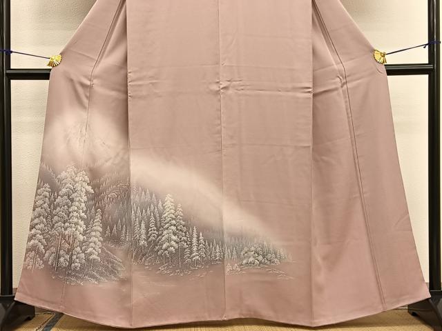 平和屋着物■訪問着 風景文 暈し染め 金彩 正絹 逸品 BAAW7874hv