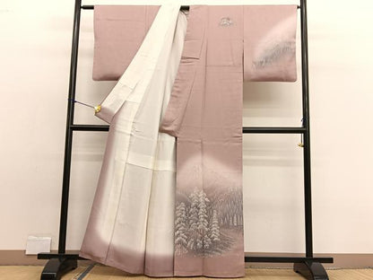 平和屋着物■訪問着 風景文 暈し染め 金彩 正絹 逸品 BAAW7874hv