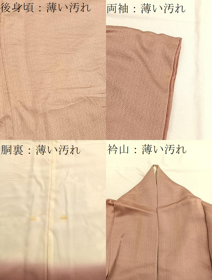 平和屋着物■訪問着 絞り 刺繍 枝梅文 金彩 正絹 逸品 BAAW7888hv