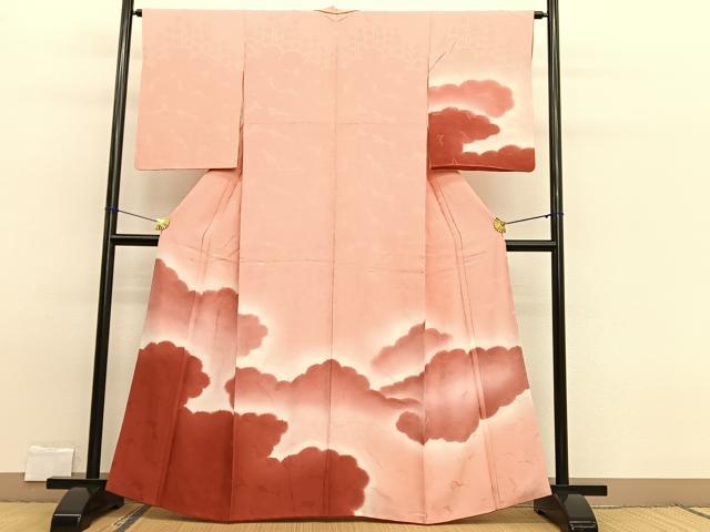 平和屋着物■訪問着 瑞雲 暈し染め 正絹 逸品 BAAW7890hv