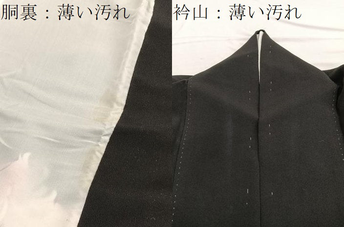 平和屋着物■豪華黒留袖 刺繍 尾長鳥花文 金彩 正絹 逸品 BAAW7891hv
