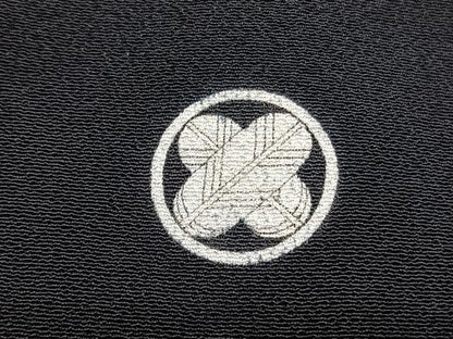 平和屋着物■豪華黒留袖 刺繍 尾長鳥花文 金彩 正絹 逸品 BAAW7891hv