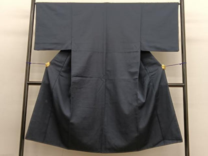 平和屋着物■男性 髭紬 色無地 蝋色 正絹 逸品 BAAW7897hv