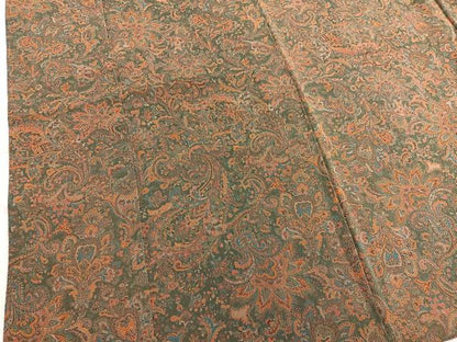 平和屋着物■上質な小紋 更紗花文 鬼しぼ縮緬 正絹 逸品 BAAW7902hv