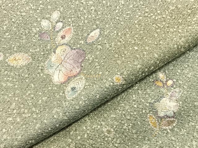 平和屋着物■上質な小紋 辻が花 たたき染め 金彩 正絹 逸品 BAAW7906hv