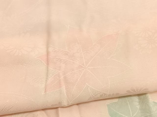 平和屋着物■振袖用長襦袢 無双仕立て 楓 暈し染め 正絹 逸品 BAAW7907hv