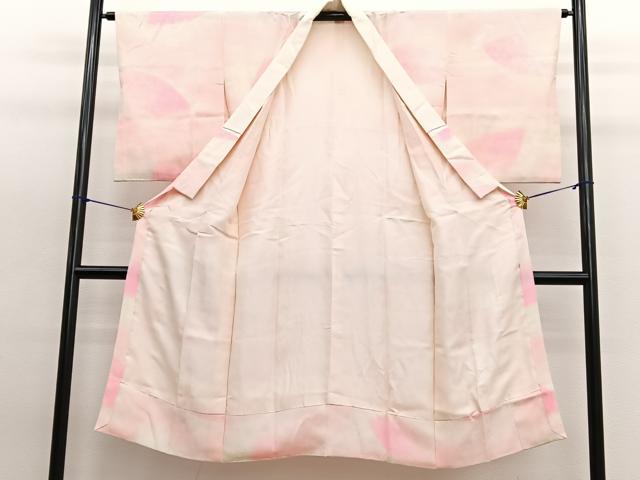 平和屋着物■長襦袢 袷 地紙花地紋 暈し染め 正絹 逸品 BAAW7914hv