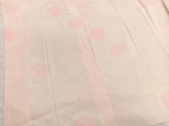 平和屋着物■長襦袢 無双仕立て 立波亀甲菊地紋 暈し染め 正絹 逸品 BAAW7919hv