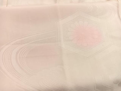 平和屋着物■長襦袢 無双仕立て 立波亀甲菊地紋 暈し染め 正絹 逸品 BAAW7919hv