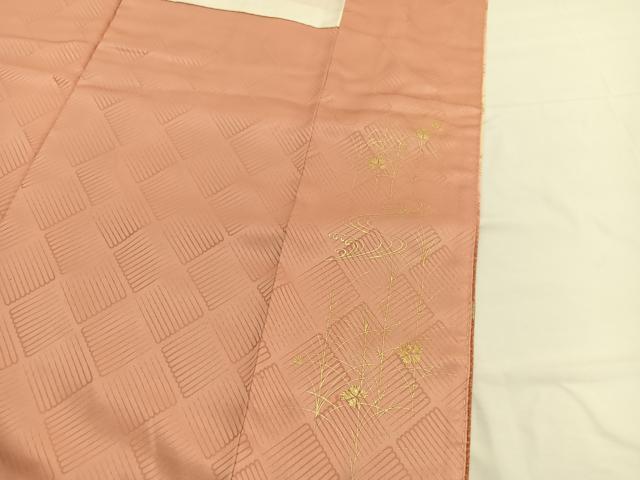 平和屋着物■訪問着 刺繍 松枝花文 暈し染め 金銀彩 正絹 逸品 BAAW7935hv