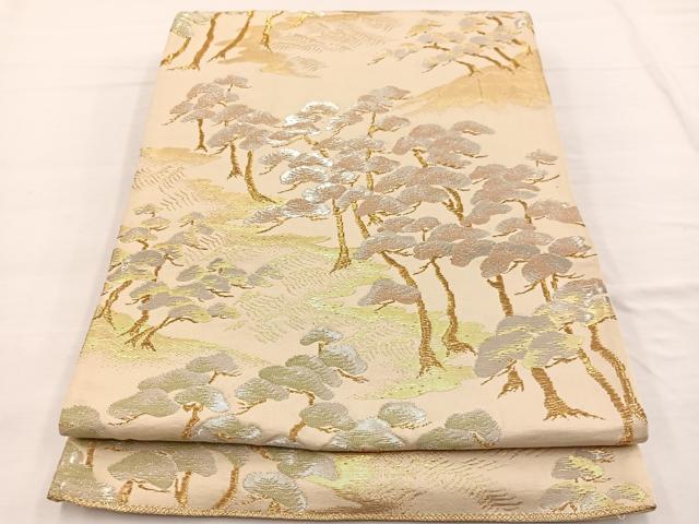 平和屋着物◎六通柄　京袋帯　浜松文　金銀糸　正絹　逸品　BAAW7949hv