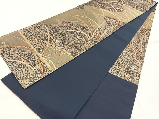 平和屋着物◎六通柄袋帯　露芝文　金糸　正絹　逸品　BAAW7968hv