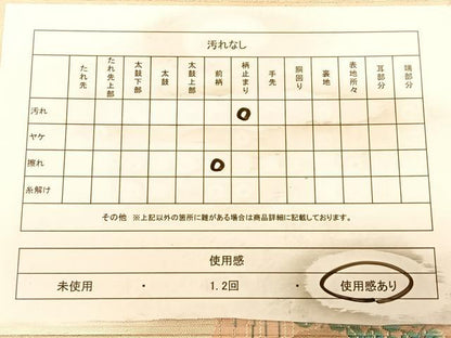 平和屋着物◎六通柄袋帯　唐織　雲取り草花文　銀糸　正絹　逸品　BAAW8005qw