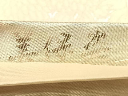 平和屋着物◎六通柄袋帯　唐織　美保姿　鼓花鳥文　銀糸　正絹　逸品　BAAW8018qw