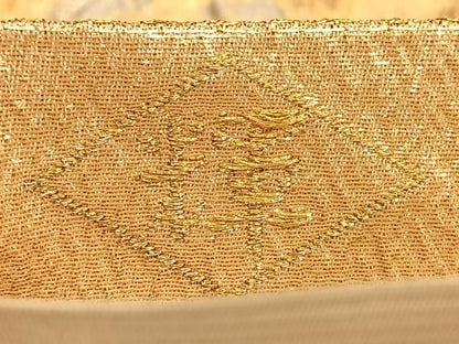平和屋着物◎六通柄袋帯　ふくれ織　花蝶文　金銀糸　正絹　逸品　BAAW8030qw