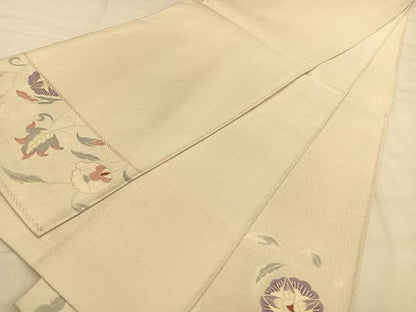 平和屋着物◎太鼓柄袋帯　綴れ　更紗唐草文　正絹　逸品　BAAW8049qw
