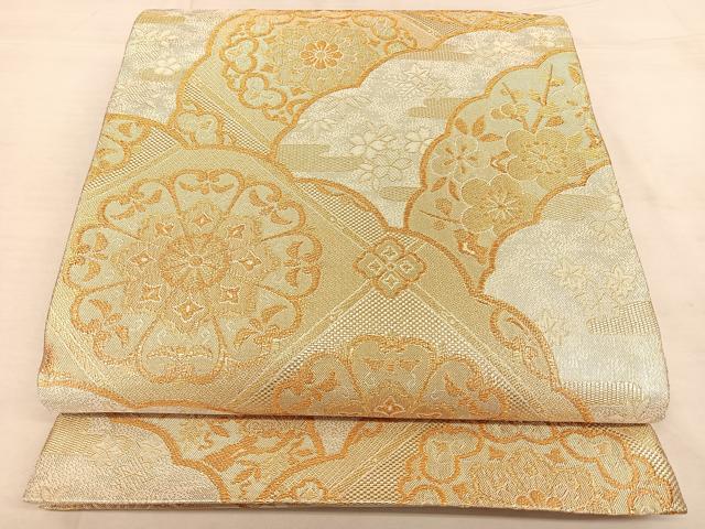 平和屋着物◎六通柄袋帯　正倉院花文　金銀糸　正絹　逸品　BAAW8058qw