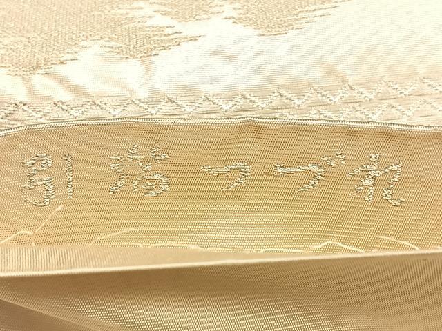 平和屋着物◎六通柄袋帯　雲取り文　引箔つづれ　銀糸　正絹　逸品　BAAW8064qw