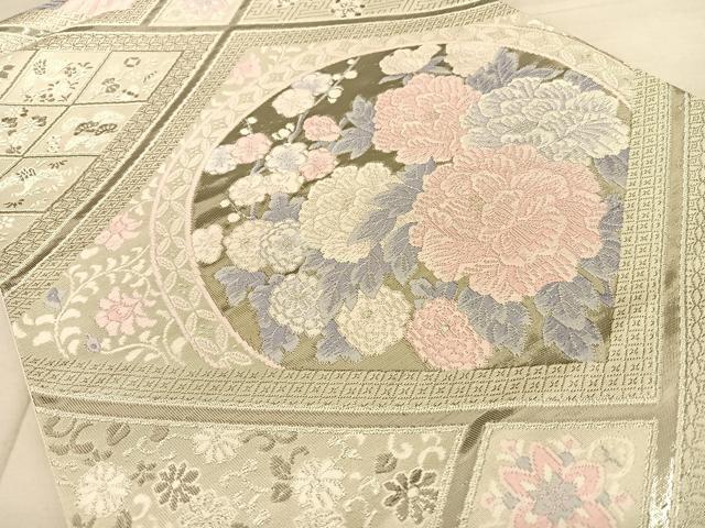 平和屋着物◎六通柄袋帯　唐織　彩華鳳凰文　プラチナ箔　正絹　逸品　BAAW8066qw