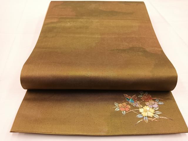 平和屋着物◎袋帯　螺鈿　ワンポイント　道長文　正絹　逸品　BAAW8161yc