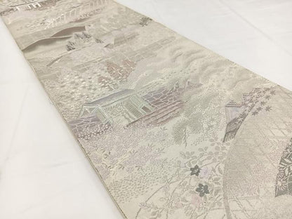 平和屋着物◎六通柄袋帯　唐織　大原の里　二重箔錦　正絹　逸品　BAAW8178yc
