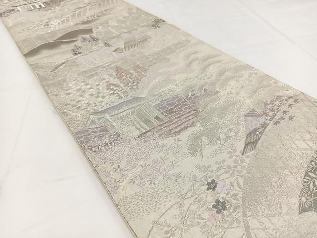 平和屋着物◎六通柄袋帯　唐織　大原の里　二重箔錦　正絹　逸品　BAAW8178yc