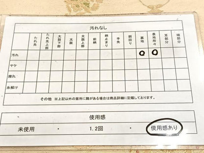 平和屋着物◎六通柄袋帯　更紗花鳥文　金糸　正絹　逸品　BAAW8182yc