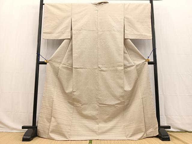 平和屋着物●訪問着　結城紬　100亀甲　亀甲文　ロング丈　正絹　逸品　BAAW8235yc