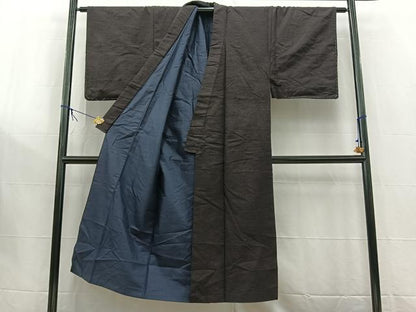 平和屋着物■男性　紬　アンサンブル　霞文　正絹　逸品　BAAW8377yc