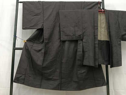 平和屋着物■男性　紬　アンサンブル　霞文　正絹　逸品　BAAW8377yc
