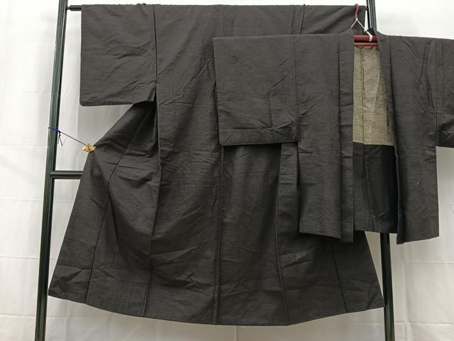 平和屋着物■男性　紬　アンサンブル　霞文　正絹　逸品　BAAW8377yc