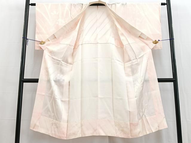 平和屋着物■長襦袢 無双仕立て 草花文 暈し染め 正絹 逸品 BAAW8390yc