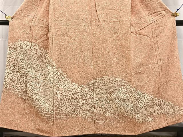 平和屋着物■訪問着 作家物 籬花文 正絹 逸品 BAAW8393yc