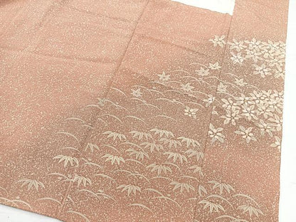 平和屋着物■訪問着 作家物 籬花文 正絹 逸品 BAAW8393yc