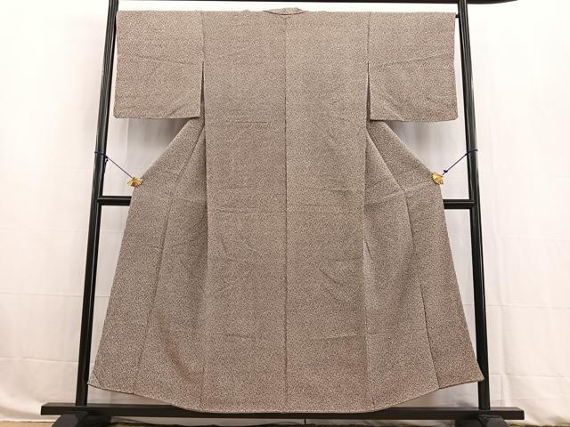 平和屋着物■上質な小紋 草木文 正絹 逸品 BAAW8398yc