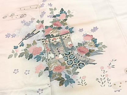 平和屋着物■訪問着　吉祥花文　暈し染め　金彩　正絹　逸品　未使用　BAAW8434yc
